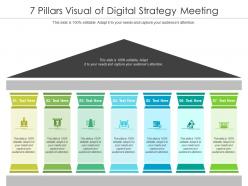 7 pillars visual of digital strategy meeting infographic template