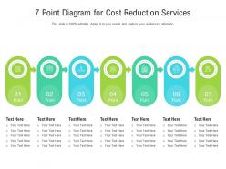 7 point diagram for cost reduction services infographic template