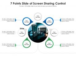 7 Points Slide Of Screen Sharing Control Infographic Template