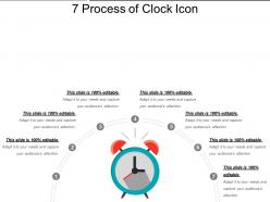 7 process of clock icon sample of ppt presentation