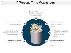 7 process time waste icon ppt templates