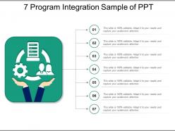 7 program integration sample of ppt