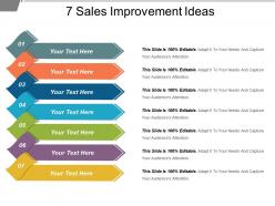 7 sales improvement ideas powerpoint slide deck