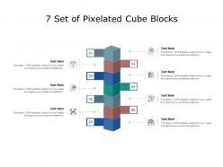 7 set of pixelated cube blocks