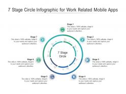 7 stage circle for work related mobile apps infographic template