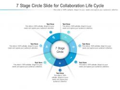 7 stage circle slide for collaboration life cycle infographic template