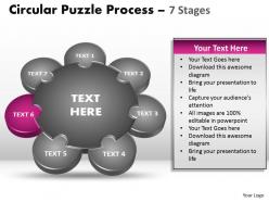 7 Stages Circular Diagram Puzzle Process 6