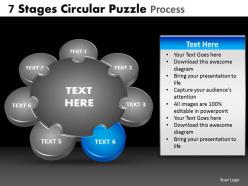 7 stages circular puzzle process powerpoint slides and ppt templates db