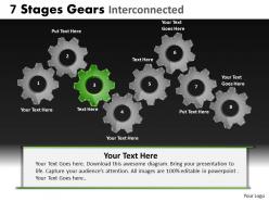 7 stages gears interconnected powerpoint slides and ppt templates db
