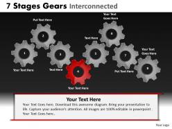7 stages gears interconnected powerpoint slides and ppt templates db