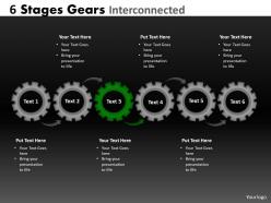 73507045 style variety 1 gears 6 piece powerpoint presentation diagram infographic slide