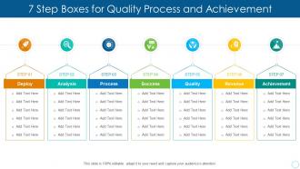 7 Step Boxes For Quality Process And Achievement