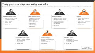7 Step Process To Align Marketing And Sales And Marketing Alignment For Business Strategy SS V