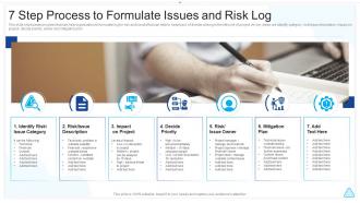7 Step Process To Formulate Issues And Risk Log