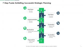 7 Step Puzzle Exhibiting Successful Strategic Planning