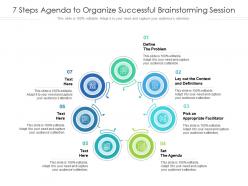 7 steps agenda to organize successful brainstorming session