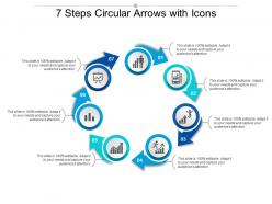 7 steps circular arrows with icons