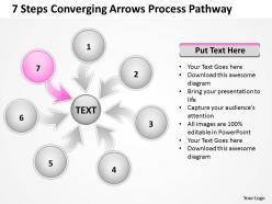 7 steps coverging arrows process pathway circular flow chart powerpoint slides
