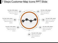 7 Steps Customer Map Icons Ppt Slide