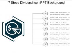 7 steps dividend icon ppt background