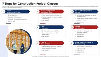 7 Steps For Construction Project Closure