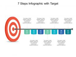 7 steps infographic with target
