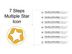 7 steps multiple star icon ppt inspiration