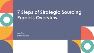 7 Steps Of Strategic Sourcing Process Overview PPT Mockup ACP