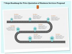 7 Steps Roadmap For Price Quotation Of Business Services Proposal Ppt File Brochure