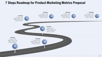 7 steps roadmap for product marketing metrics proposal ppt slides format