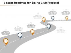 7 Steps Roadmap For Sports Club Proposal Ppt Powerpoint Presentation Summary