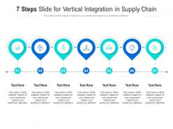 7 steps slide for vertical integration in supply chain infographic template