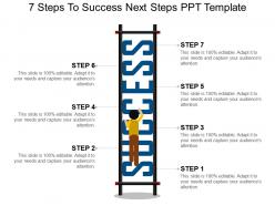 7 steps to success next steps ppt template