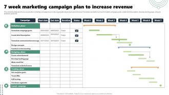7 Week Marketing Campaign Plan To Increase Revenue