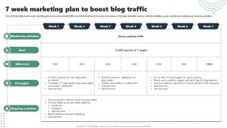 7 Week Marketing Plan To Boost Blog Traffic