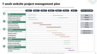 7 Week Plan Powerpoint Ppt Template Bundles