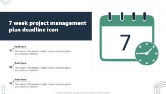 7 Week Project Management Plan Deadline Icon