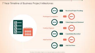 7 Year Timeline Of Business Project Milestones
