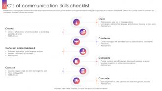 7Cs Of Communication Skills Checklist