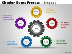 43943668 style variety 1 gears 5 piece powerpoint presentation diagram infographic slide