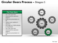 43943668 style variety 1 gears 5 piece powerpoint presentation diagram infographic slide