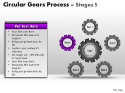 43943668 style variety 1 gears 5 piece powerpoint presentation diagram infographic slide
