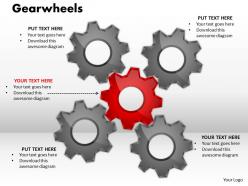 51739427 style variety 1 gears 5 piece powerpoint presentation diagram infographic slide