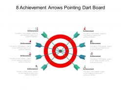 8 achievement arrows pointing dart board