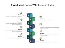 8 alphabet cubes with letters blocks