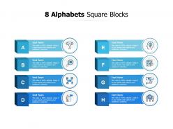 8 alphabets square blocks
