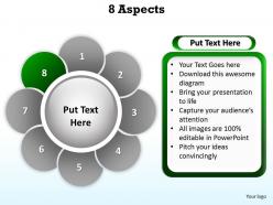 8 aspects shown by flower petals powerpoint diagram templates graphics 712