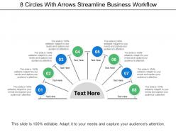 8 circles with arrows streamline business workflow