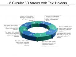 8 circular 3d arrows with text holders