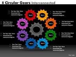 10495819 style variety 1 gears 8 piece powerpoint presentation diagram infographic slide